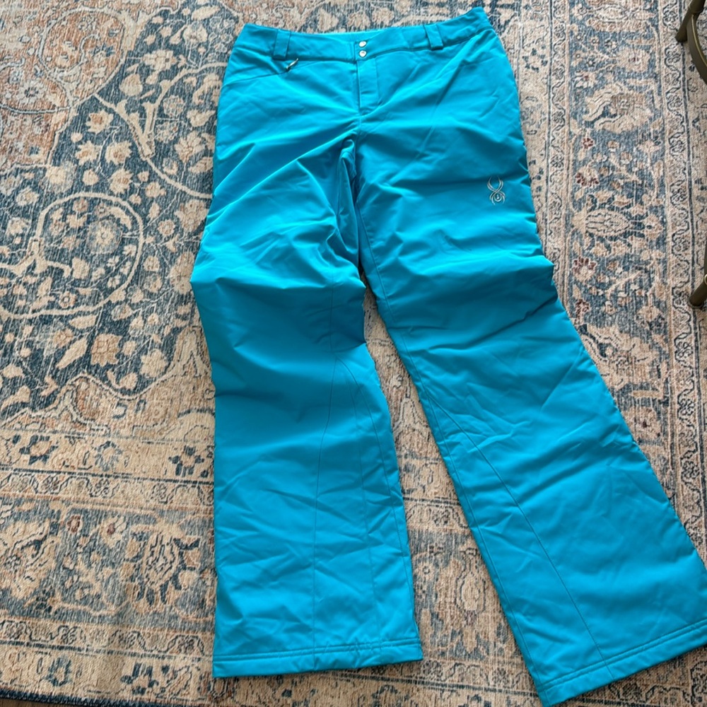 Spyder Womens Winner Athletic Fit Snow Ski Snowboard Pant in Riviera Blue